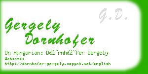 gergely dornhofer business card